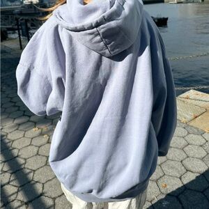 O/S Brandy Melville pale purple full zip hoodie